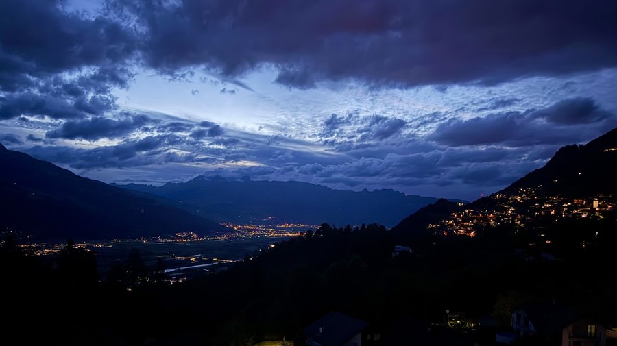 Dramatischer Abendhimmel über Liechtenstein